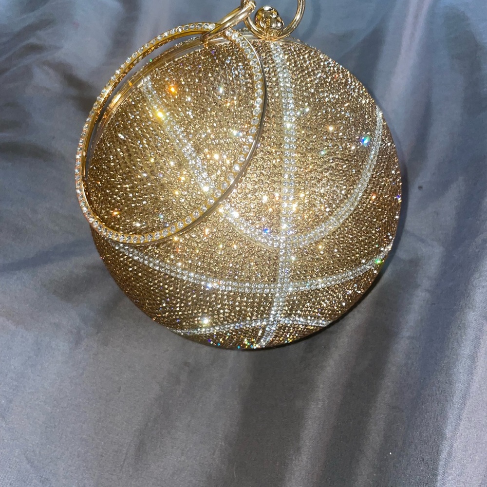 Cute Rhinestone Basketball Purse.